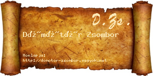 Dömötör Zsombor névjegykártya