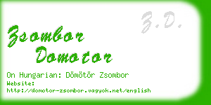 zsombor domotor business card