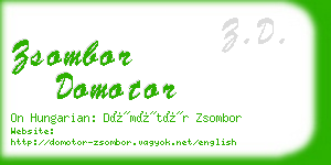 zsombor domotor business card